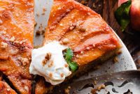Caramelized Peach Cobbler Flip