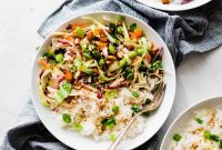 Asian Chicken Bowls with Toasted Sesame Dressing