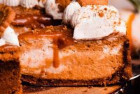 Spiced Pumpkin Swirl Cheesecake with Cookie Butter Crust