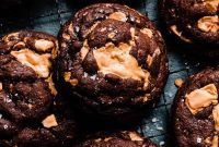 Double Chocolate Caramelized White Chocolate Cookies