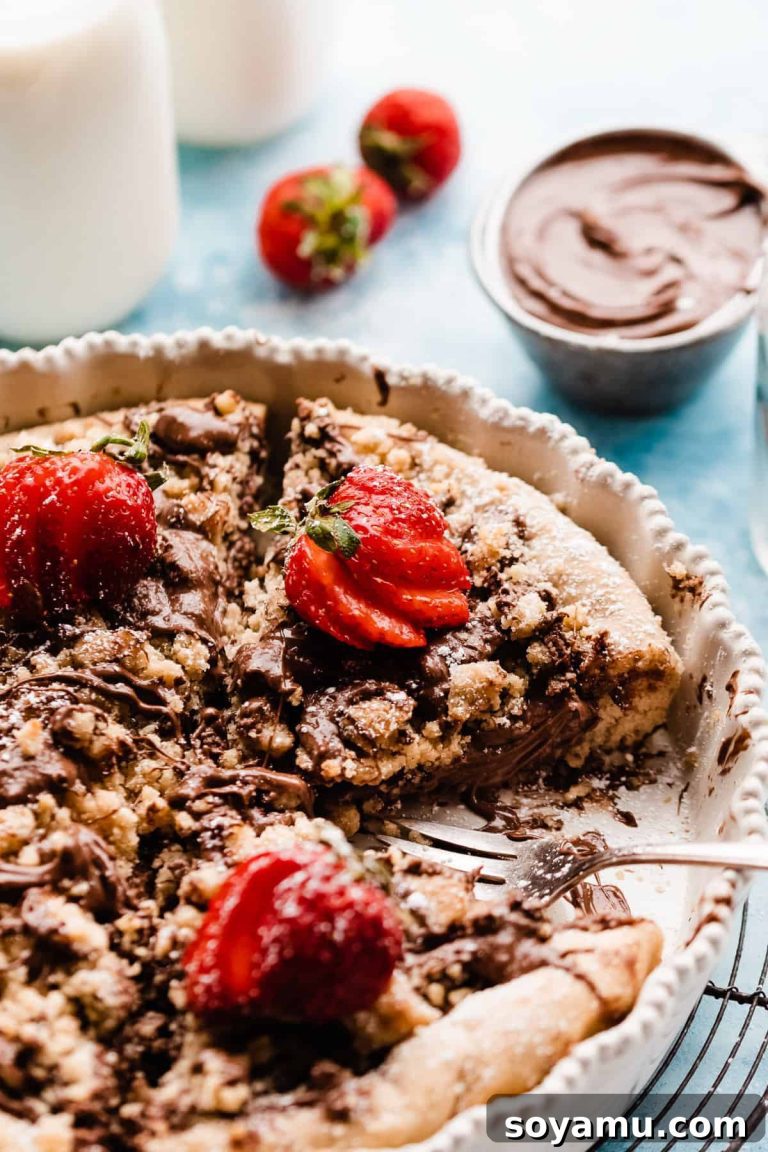Decadent Nutella Cinnamon Streusel Pizza
