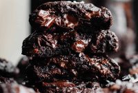 Ultimate Fudgy Triple Chocolate Cookies
