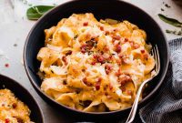 Velvet Butternut Pasta with Savory Pancetta