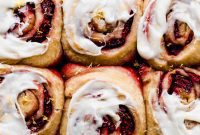 Tangy Raspberry Lemon Morning Buns with Cream Cheese Glaze