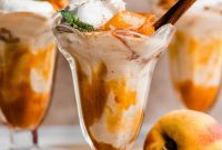 Swirled Homemade Peach Pie Milkshake