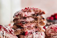 Luscious White Chocolate Raspberry Cheesecake Cookies