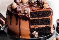 Velvet Chocolate Truffle Cake with Creamy Milk Chocolate Frosting