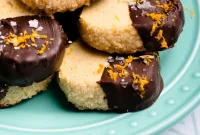 Salted Dark Chocolate Orange Shortbread