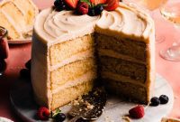 Decadent 8-inch Vanilla Cake with Golden Brown Butter Frosting