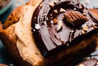 Peanut Butter Overload Blondies with Chocolate Ganache