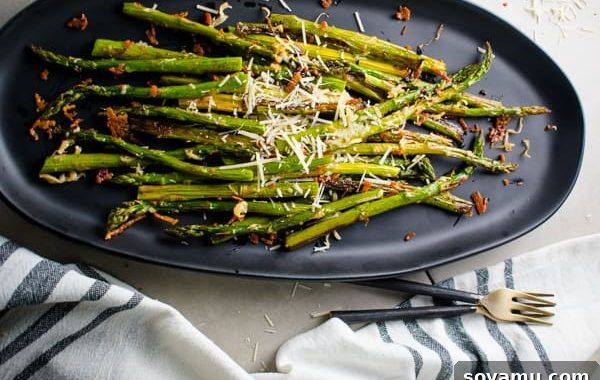 Golden Roasted Parmesan Asparagus