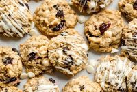 Luscious White Chocolate Cherry Oatmeal Cookies