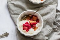 Effortless Vanilla Bean Ice Cream with Sweet Roasted Rhubarb
