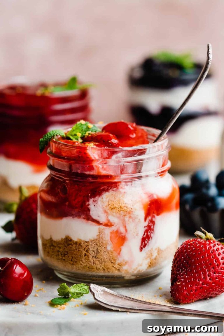 No-Bake Mini Cheesecake Jars