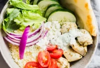 Savory Chicken Gyro Bowls with Artisan Tzatziki