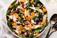 Jeweled Winter Pear Pomegranate Walnut Salad