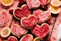 Zesty Raspberry Lemon Cream Cheese Sweetheart Cookies