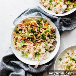 Asian Chicken Bowls with Sesame Dressing