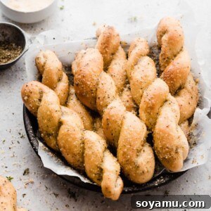 Buttery Parmesan Herb Breadsticks
