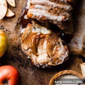 Caramel Apple Pull Apart Bread on a plate