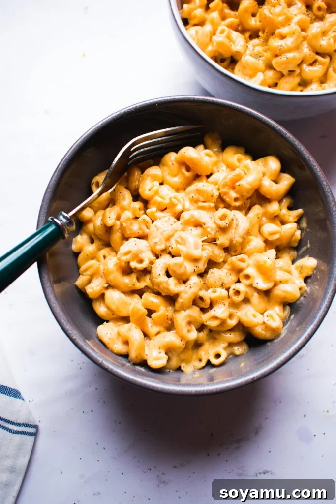 Quick & Creamy Instant Pot Mac and Cheese Recipe Creamy Instant Pot Mac and Cheese served in a bowl, ready to enjoy.