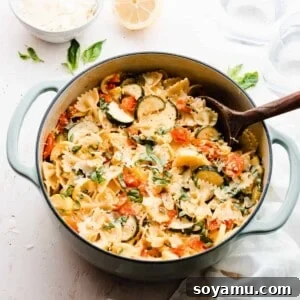 Lemon Butter Pasta with Zucchini and Tomatoes