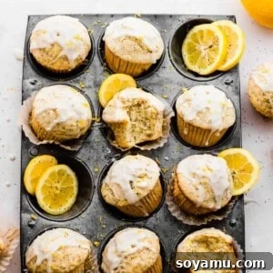 One-Bowl Lemon Poppyseed Muffins