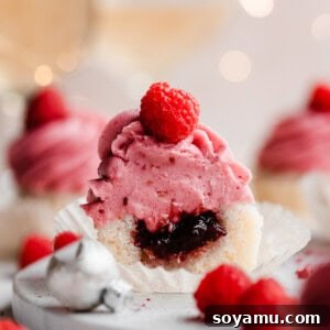 Raspberry Champagne Cupcakes