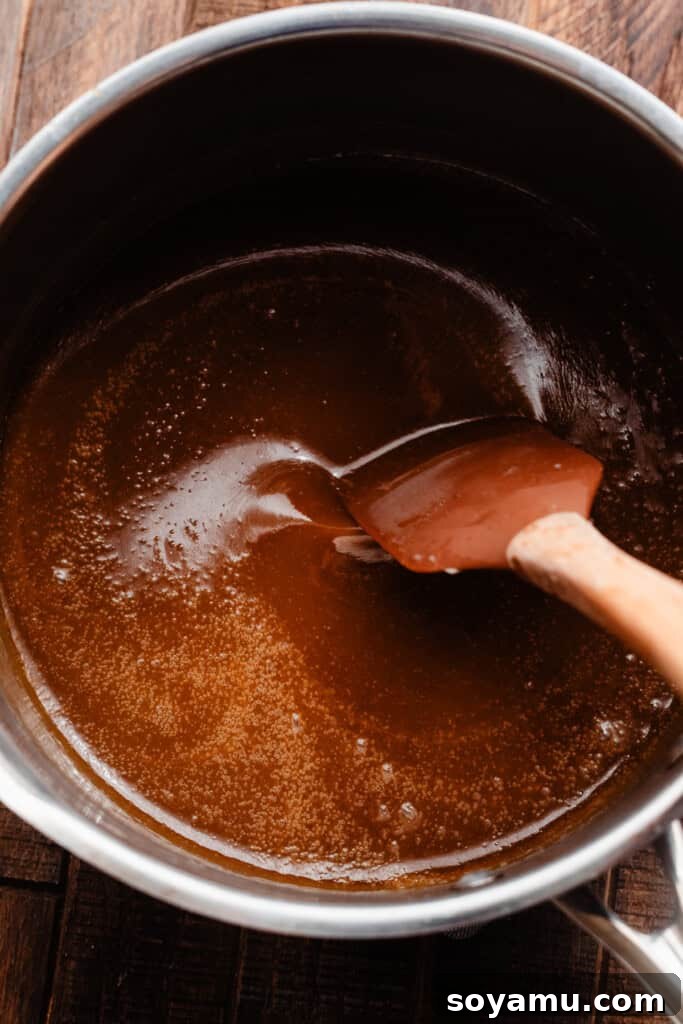 Whip Up 10-Minute Golden Butterscotch 5 The mixture after heavy cream has been stirred in.