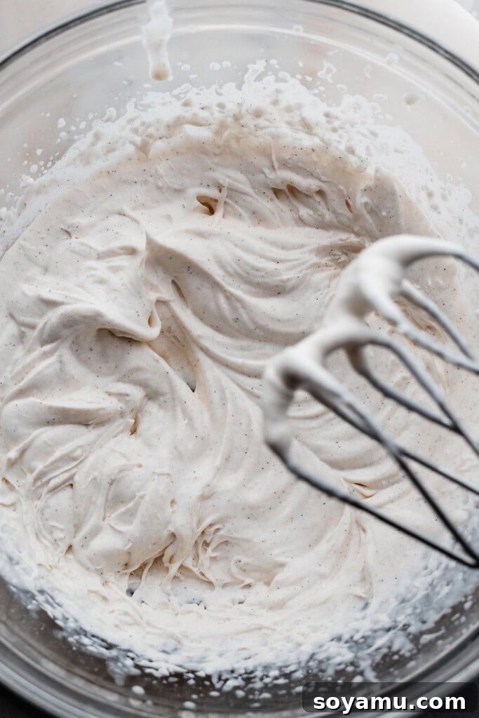 Whip Up Perfect Homemade Cream 6 Whipped cream at the soft peaks stage, ideal for gentle dolloping.