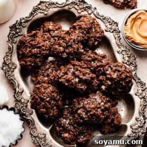 Peanut Butter Chocolate No Bake Cookies