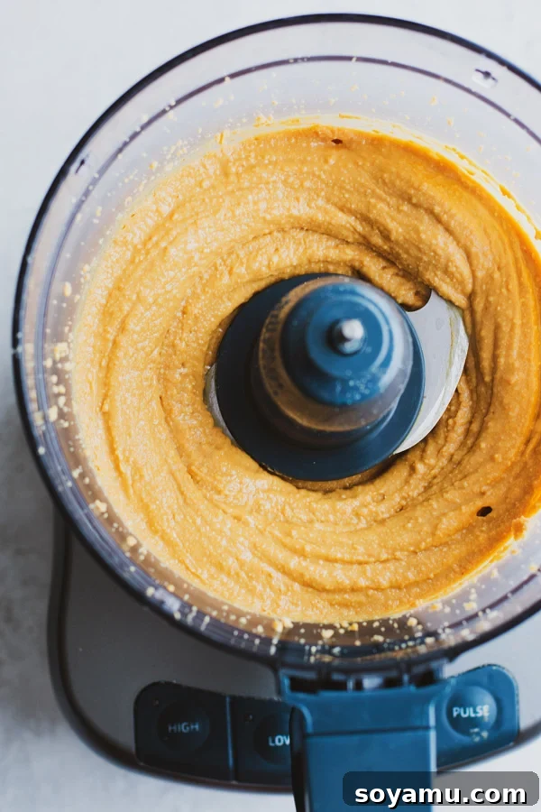 Freshly Made Peanut Butter 6 Thick peanut butter paste in the food processor