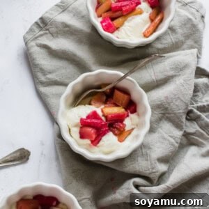 No-Churn Vanilla Ice Cream with Roasted Rhubarb Recipe Thumbnail