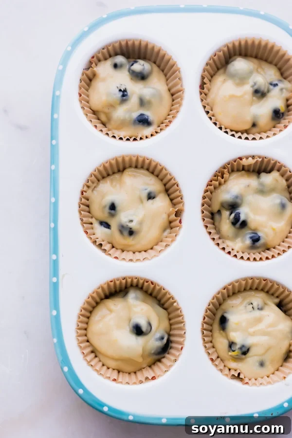 Buttermilk Blueberry Muffin Batter Buttermilk Blueberry Muffin Batter being mixed