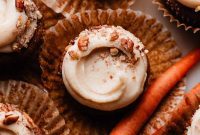 Brown Butter Cream Cheese Frosted Carrot Cupcakes