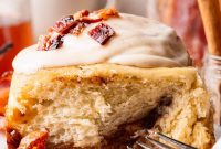 Maple-Bacon Cinnamon Rolls with Brown Sugar Glaze