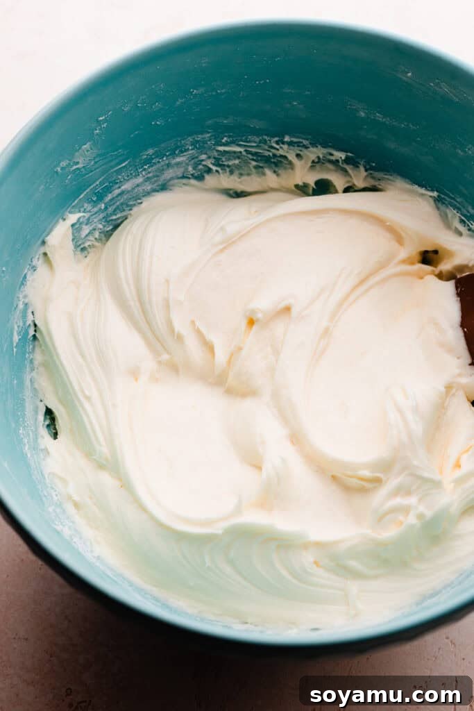 A bowl of the vanilla frosting base.